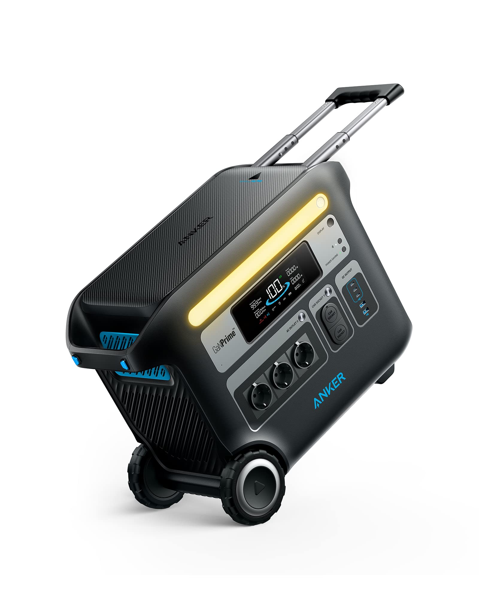 Anker SOLIX F2000 tragbare Powerstation, Powerhouse 767, 2048Wh GaNPrime Solargenerator mit 2300W AC Ausgang, 6× längere Lebensdauer der LiFePO4, 3500W Überspannungsausgang für Camping, Notstrom